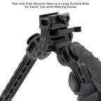 UTG Big Bore Full Stability Bipod, 9-14 Center Height, Black