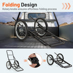 Goplus Folding Deer Cart With Polyester Liner, 550 Lbs Heavy-Duty Hunting Game Hauler With 20 Rubber Wheels, Ergonomic Handle, U