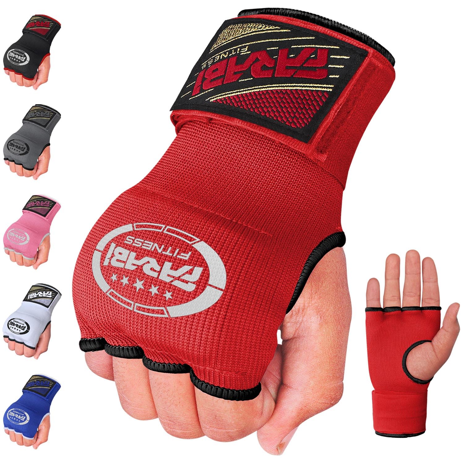 FARABI Kids Hybrid Boxing Inner Gloves Punching Boxing Gloves (Red, Junior)