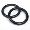 Ap Plus Ninja Warrior Rings - Set Of 2 Large Black Traverse Gymnastics Climbing, With Use On Obstacle Courses And Slack Lines, O