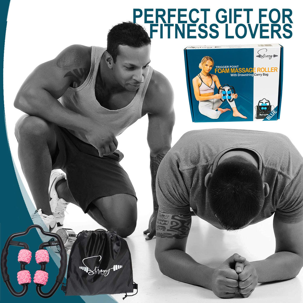 Foam Roller Deep Tissue Massager  Myofascial Massage Tools With Drawstring Gym Bag  Muscle Roller For Legs  Fit Roller Pro, High