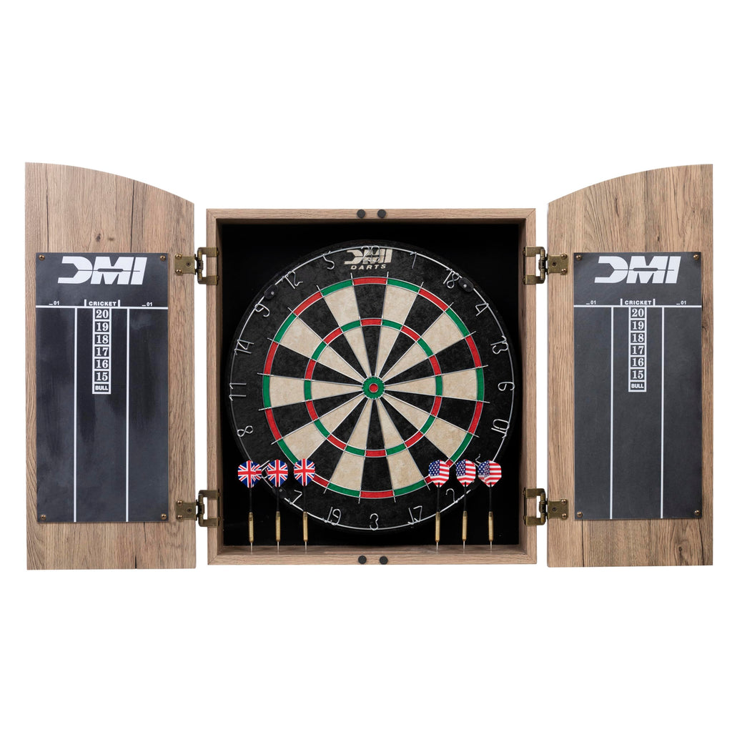Dmi Sports Dublin Bristle Dartboard Cabinet Set - Bristle Dartboard Included