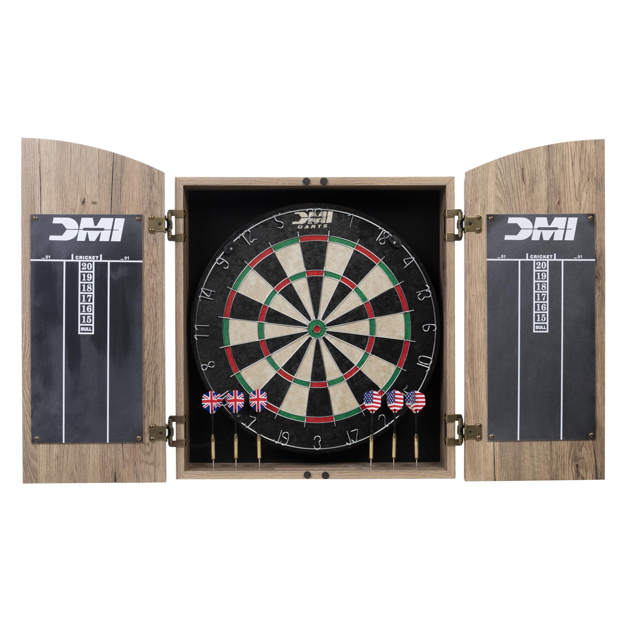 Dmi Sports Dublin Bristle Dartboard Cabinet Set - Bristle Dartboard Included