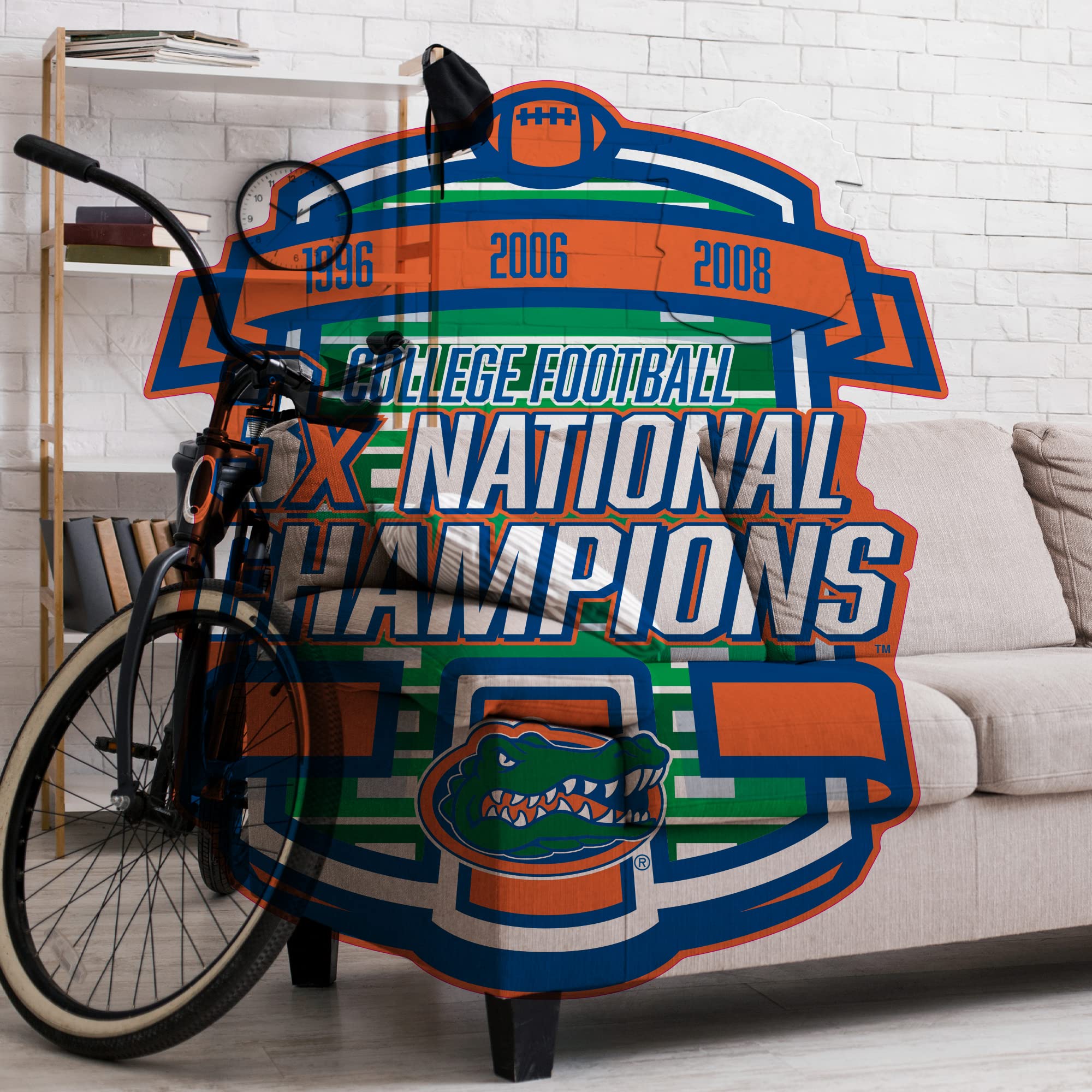 Rico Industries Ncaa Florida Gators Champ Shape Cut Pennant - Home And Living Room D  Cor - Soft Felt Ez To Hang