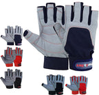 Mrx Boxing & Fitness Sailing Gloves With 3/4 Finger And Grip For Men And Women, Great For Kayaking, Workouts And More (Blue/Grey