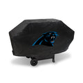 Rico Industries NFL Carolina Panthers Black Deluxe Grill Cover Deluxe Vinyl Grill Cover - 68 Wide/Heavy Duty/hook and loop Staps