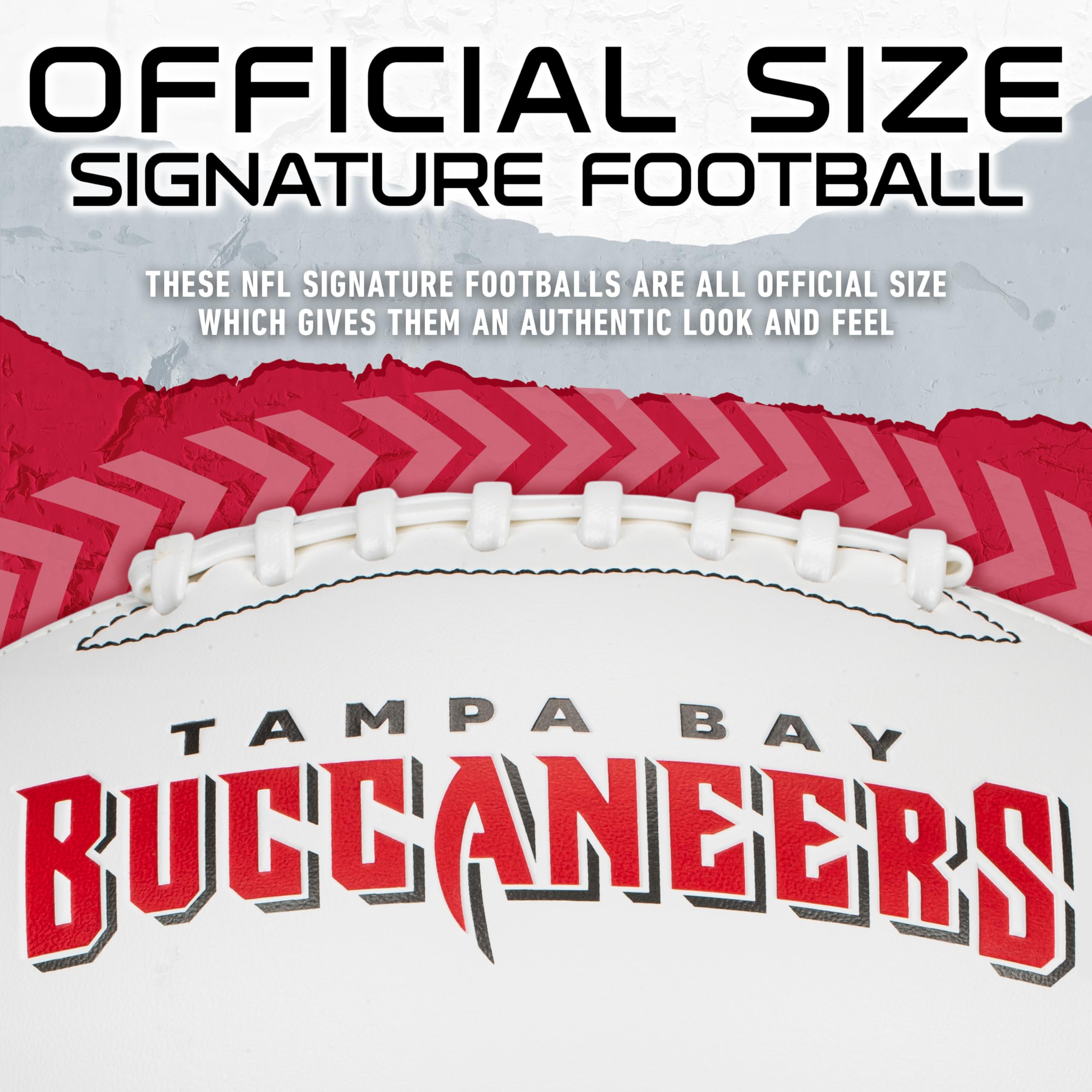 Franklin Sports Nfl Tampa Bay Buccaneers Autograph Football - Official Size White Panel Souvenir Football For Autographs + Signa