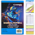 Cannon Sports Baseball Softball Lineup Cards - 36 Games, 16 Player Roster, 4-Part Carbon Copies - Lineup Sheets for Baseball/Sof