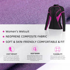 Goldfin Womens Wetsuit Top, 2Mm Neoprene Wetsuit Jacket Ladies Long Sleeve For Water Aerobics Diving Surfing Kayaking, Xx-Large