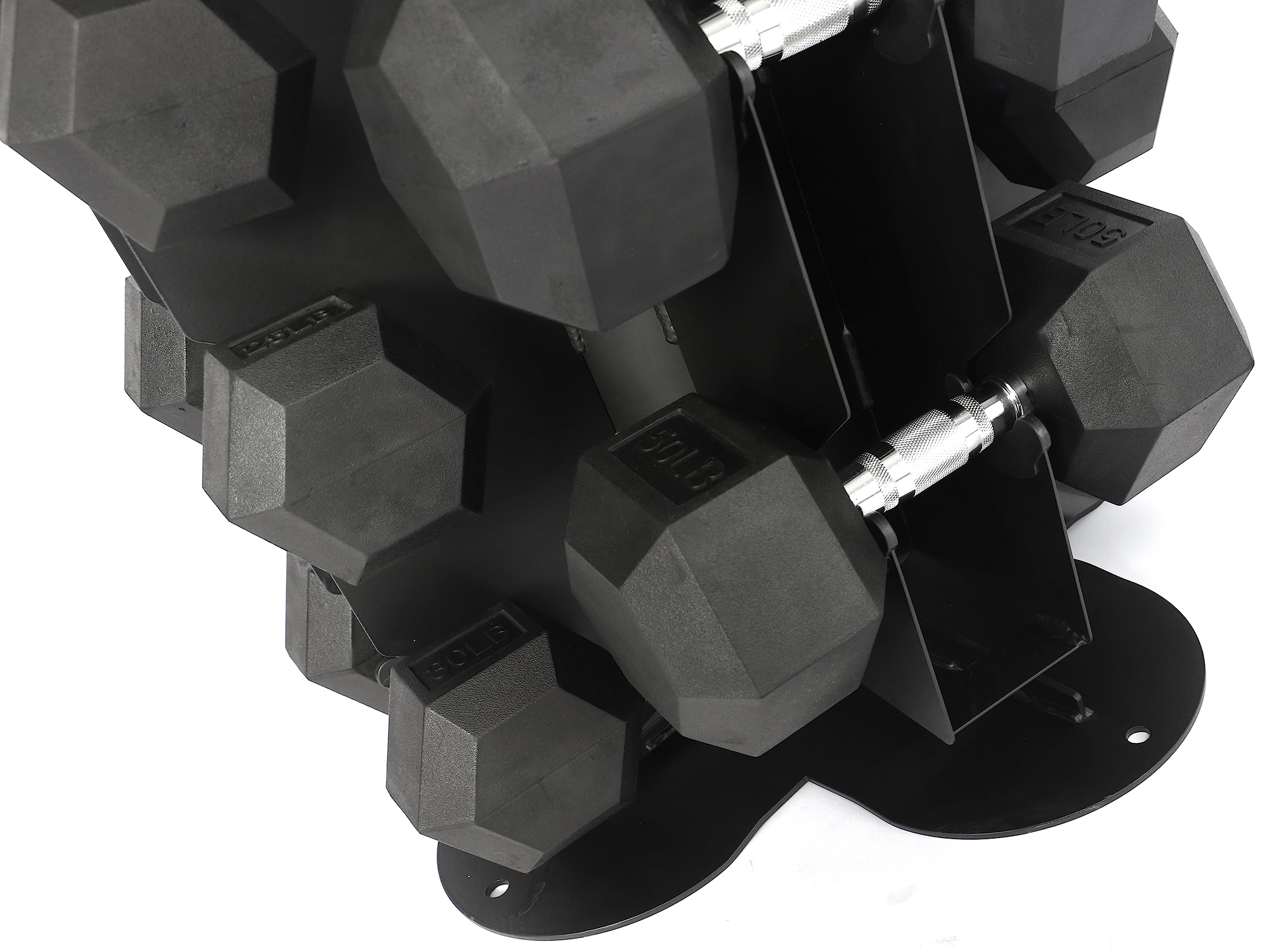 Fitvids Dumbbell Rack Multifunctional Weight Stand For Home Gym, Spinnable And Vertical, 1000-Pound Capacity