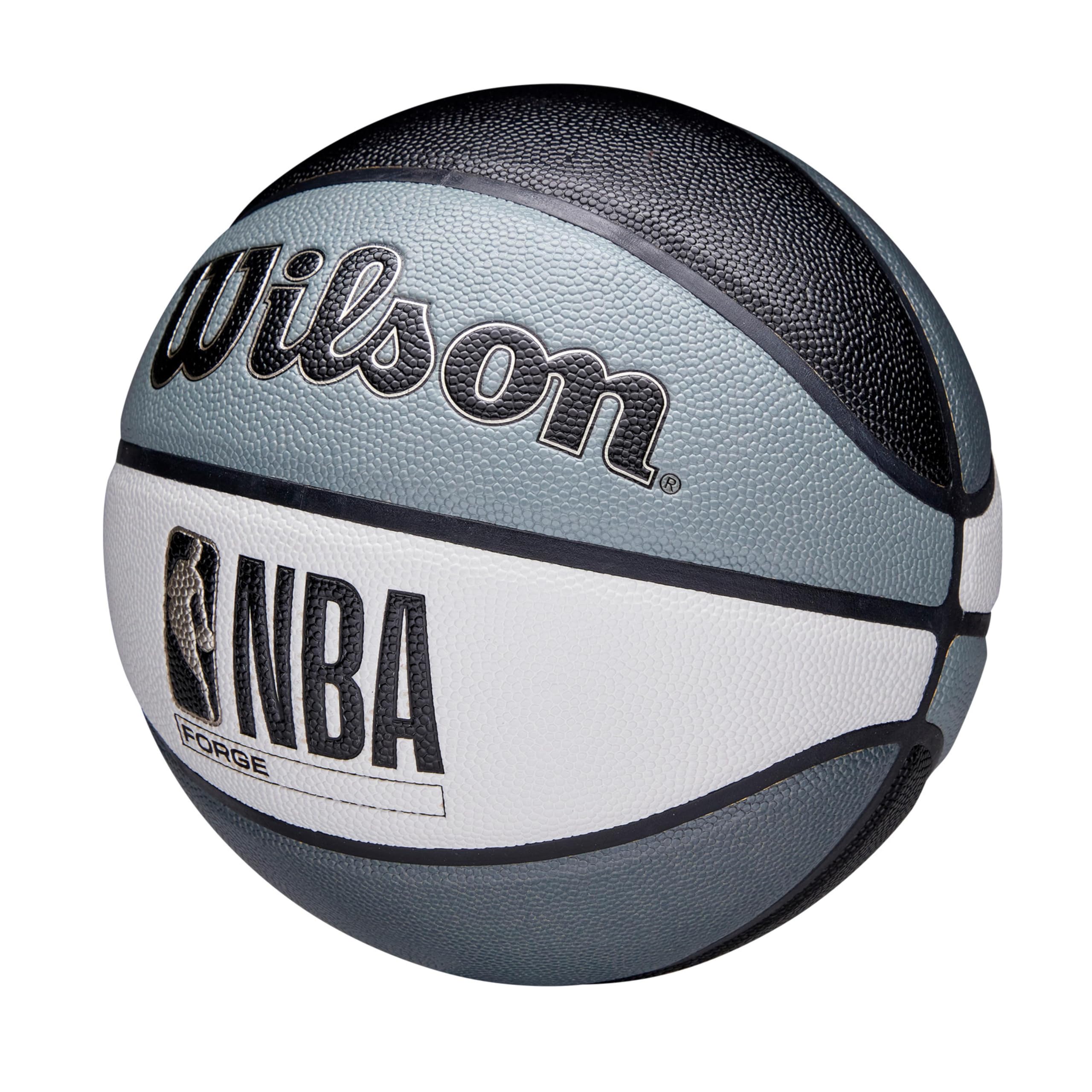 Wilson NBA Forge Wow Indoor/Outdoor Basketball - Black/Grey, Size 7-29.5