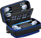 Casemaster By Gld Products Plazma Pro Dart Case/Wallet Black With Sapphire Zipper And Phone Pocket, Sapphire Trim