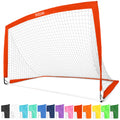 Gosports Team Tone 6 Ft X 4 Ft Portable Soccer Goal For Kids - Pop Up Net For Backyard - Red
