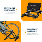 Alpcour Bike Trainer Stand For Indoor Riding - Portable Stainless Steel Indoor Trainer W/Magnetic Flywheel, Noise Reduction, 6 R