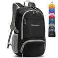 ZOMAKE Lightweight Packable Backpack 30L, Foldable Hiking Backpacks Water Resistant Compact Folding Daypack for Travel(Pure Blac