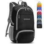 ZOMAKE Lightweight Packable Backpack 30L, Foldable Hiking Backpacks Water Resistant Compact Folding Daypack for Travel(Pure Blac