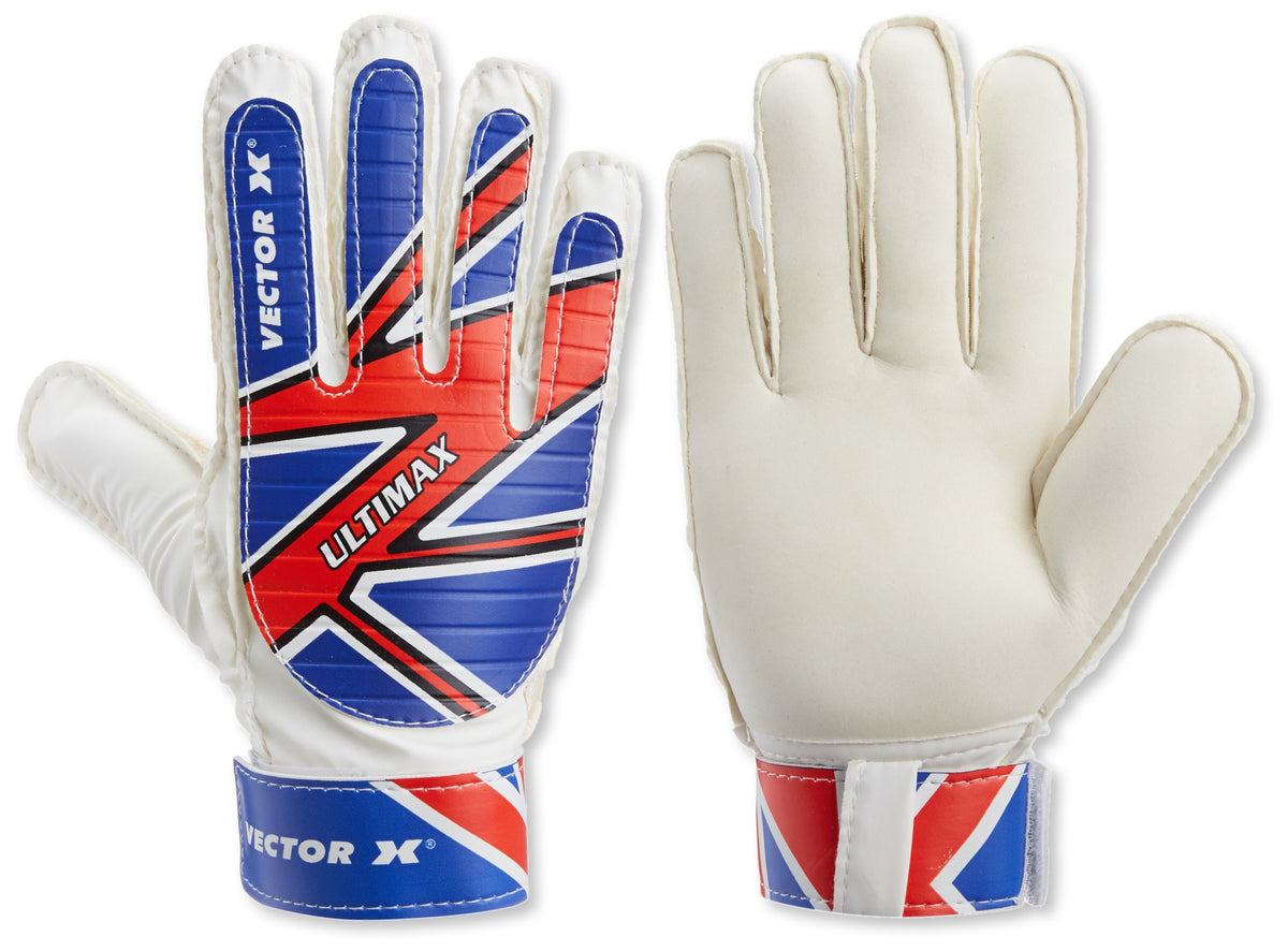 Vector X Ultimax Keeping Glove, Size 10 (White/Blue/Red)
