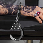 Tacstealth Handcuffs With Two Keys  Handcuffs Case Heavy Duty Black And Silver Steal Professional Grade Bendbreak Free Secure Ha