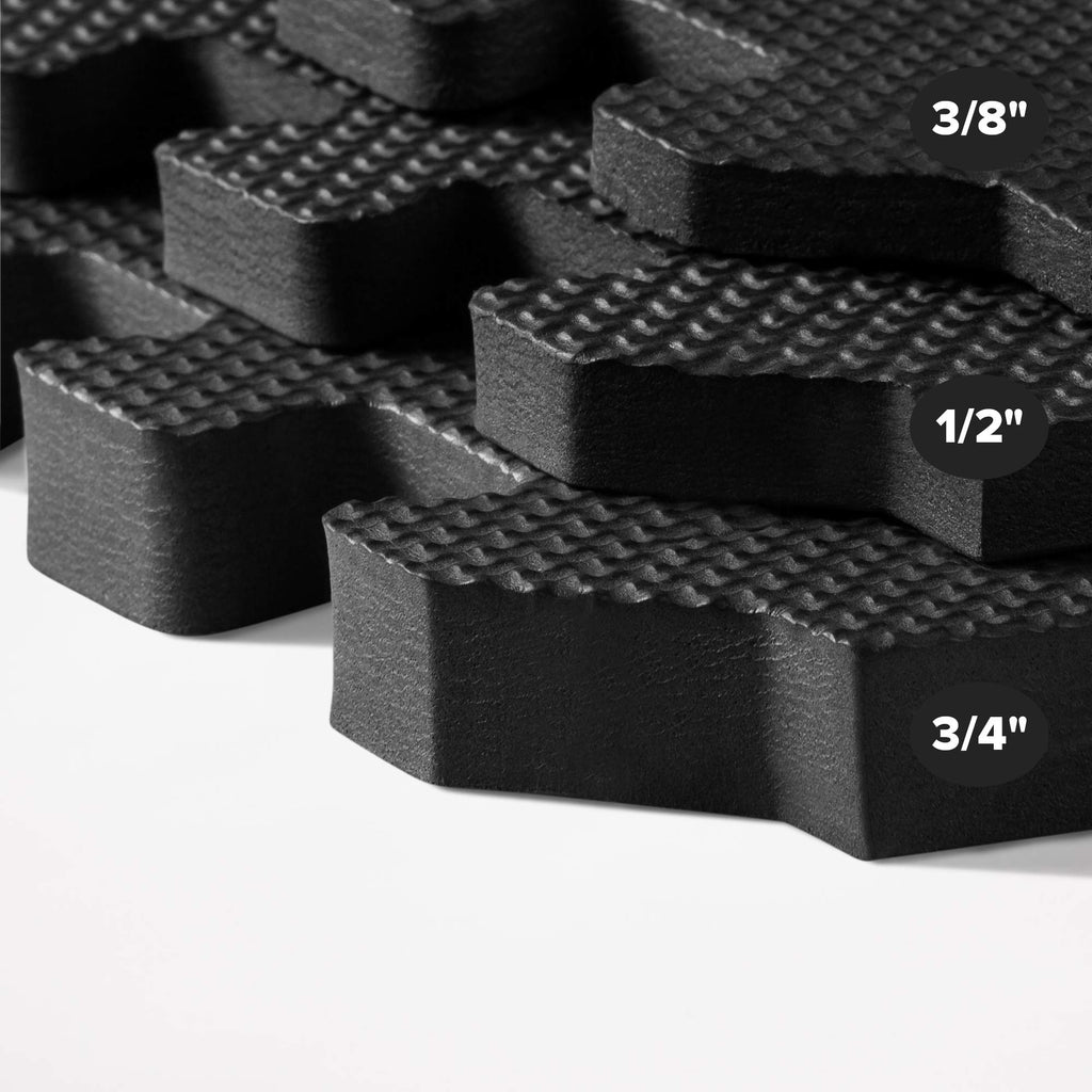 We Sell Mats Interlocking Anti-Fatigue Eva Foam Floor Mat, Brown, 6 Pack
