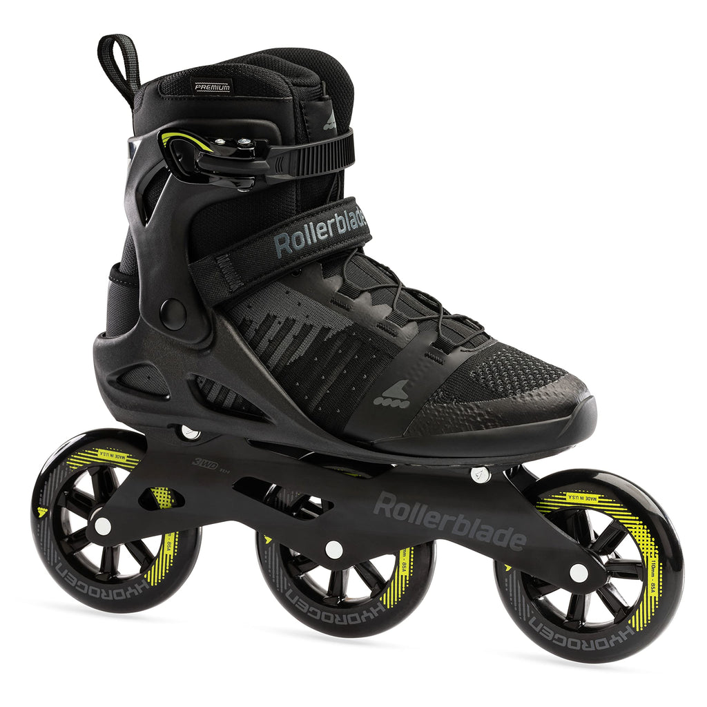 Rollerblade 072204001A110.5 Macroblade 110 3Wd Black/Lime 10.5