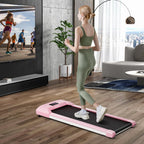 Gymax Walking Pad, 2.25Hp Under Desk Treadmill With Led Display, Remote Control & 7-Layer Belt, Compact Portable Jogging Running