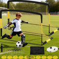 6x4 ft Soccer Goal Set, Portable 2-Pack Pop Up Nets with Ball, Pump, Cones & Bag - Kids Backyard Soccer Equipment, Easy Assembly