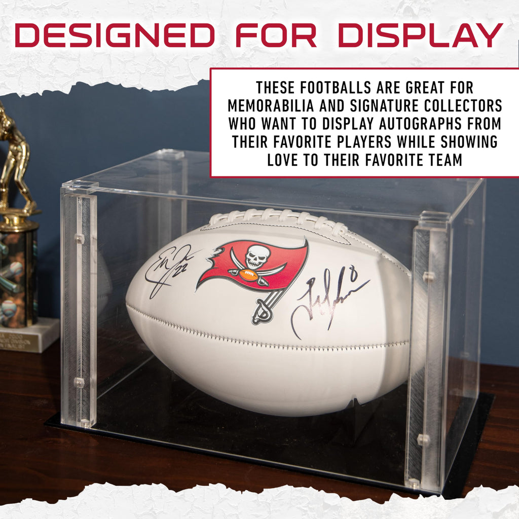 Franklin Sports Nfl Tampa Bay Buccaneers Autograph Football - Official Size White Panel Souvenir Football For Autographs + Signa