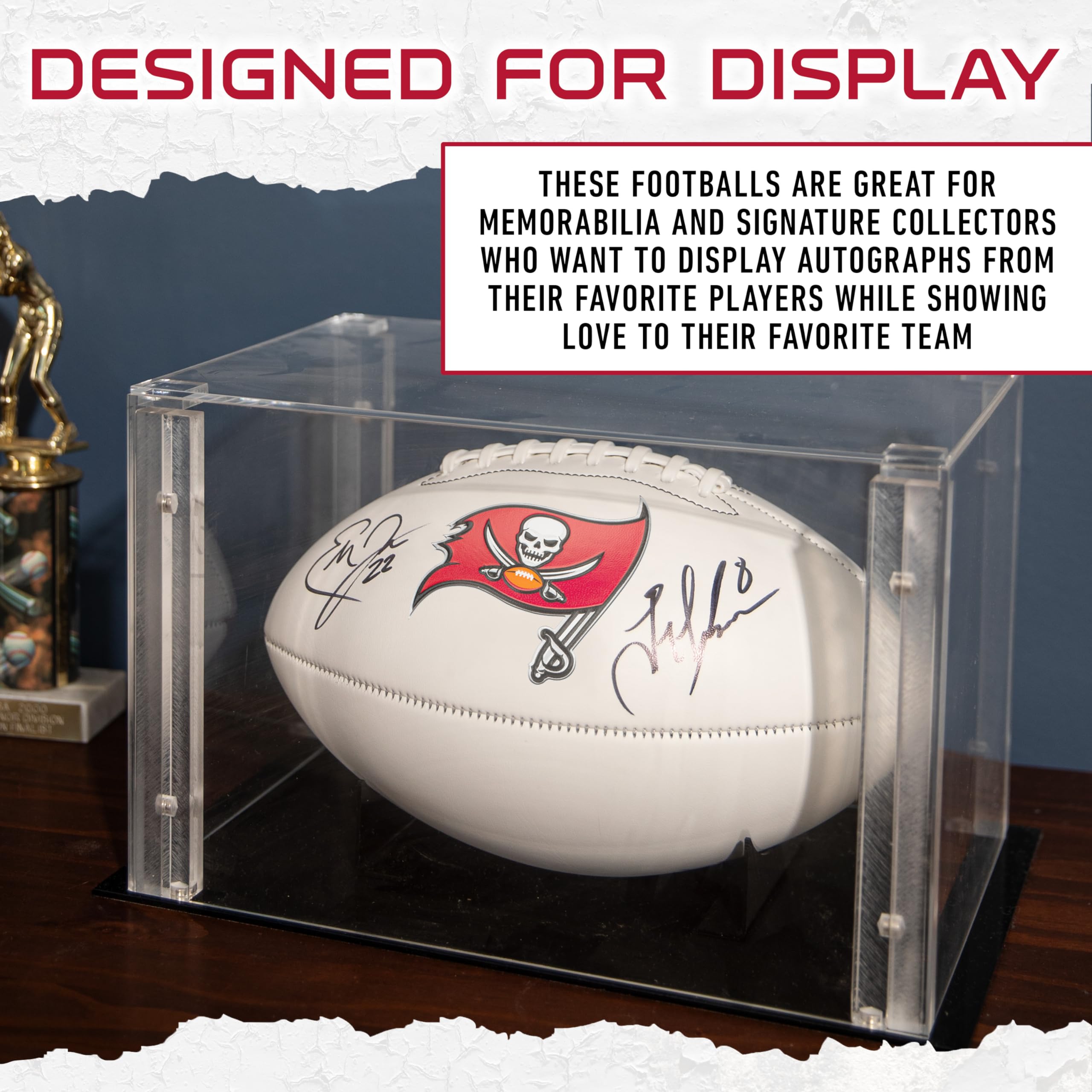 Franklin Sports Nfl Tampa Bay Buccaneers Autograph Football - Official Size White Panel Souvenir Football For Autographs + Signa