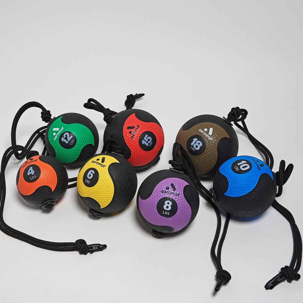 Aeromats Power Rope Medicine Ball In Red
