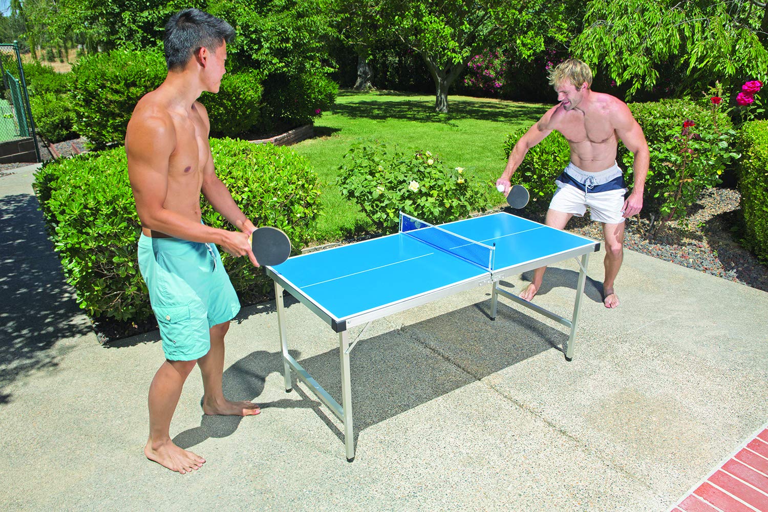 Poolmaster 72724 Outdoor Jr. Table Tennis Game, Blue