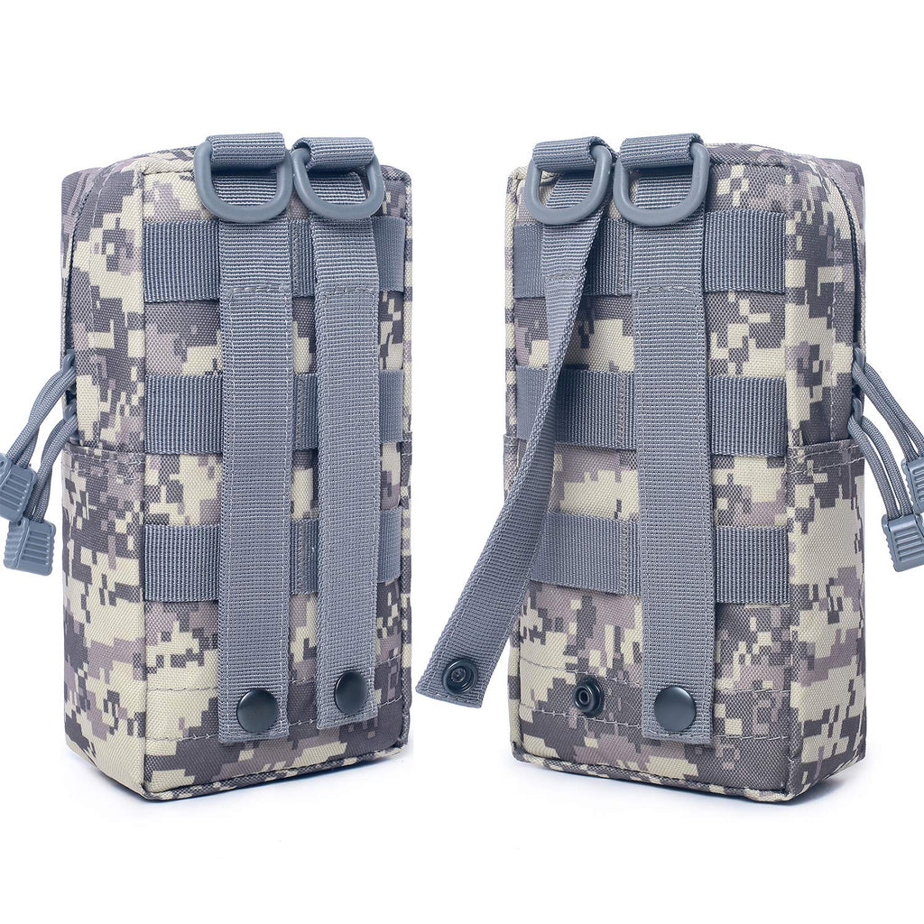 Tacticool 2 Pack Molle Pouches - Tactical Compact Water-Resistant Edc Pouch (2 Pack-Acu)