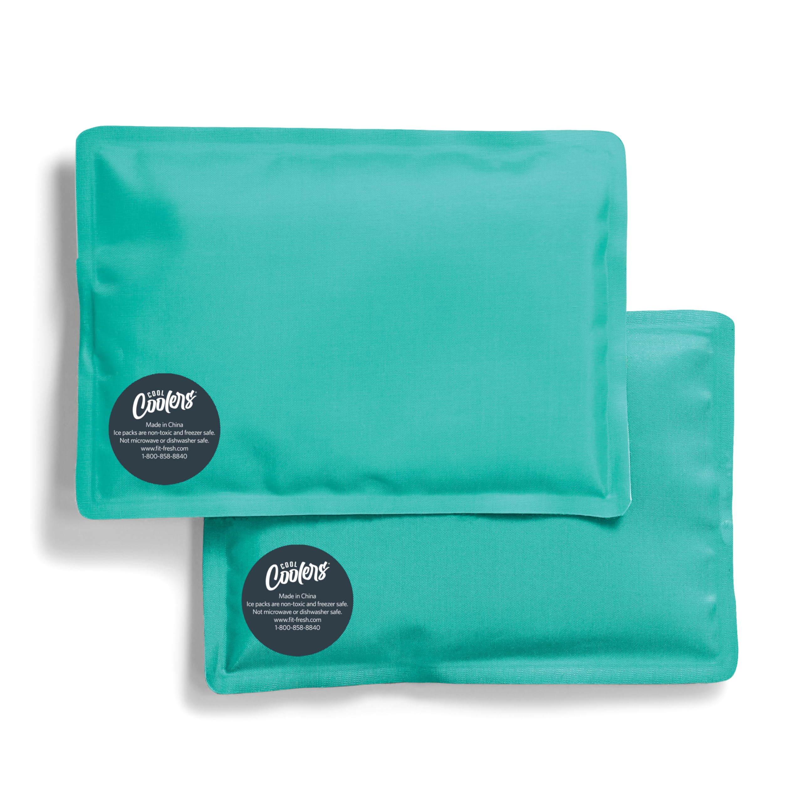 Fit & Fresh Cool Coolers 2 Pack Soft Ice For Lunch Bags, Flexible Stretch Nylon, Durable, Reusable Lunch Box Ice Packs, Ice Pack