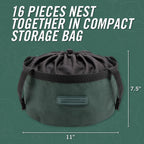 Gerber Gear Compleat Cook Set - Dishwasher-Safe Camping Cookware For Outdoor Cooking - Includes Saute Pan, Stock Pot, 4 Plates,