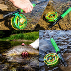 Sougayilang Standard Fly Fishing Combo Starter Kit, 5/6 Weight 9' Fly Rod With Superpolymer Handle, Accessories, Cnc Fly Reel, C