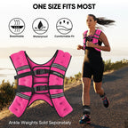 APEXUP 30lbs Weighted Vest Men Women, Weight Vest for Women Workout Equipment for Strength Training Running (Pink)