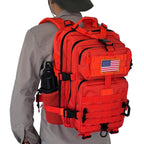 Hannibal Tactical 30L Molle Assault Pack, Tactical Backpack Military Army Camping Rucksack With Bottle Holder, 3-Day Pack, Orang