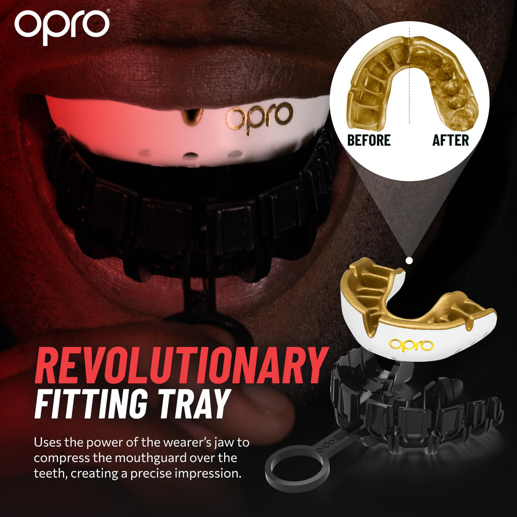 Opro Gold Level Mouthguard, Adults And Junior Sports Mouth Guard, Featuring Revolutionary Fitting Technology For Boxing, Lacross