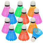 Hysagtek 12 Pcs Plastic Badminton Shuttlecocks Badminton Birdie Indoor Outdoor Sport Training Badminton Birds For Ball Training