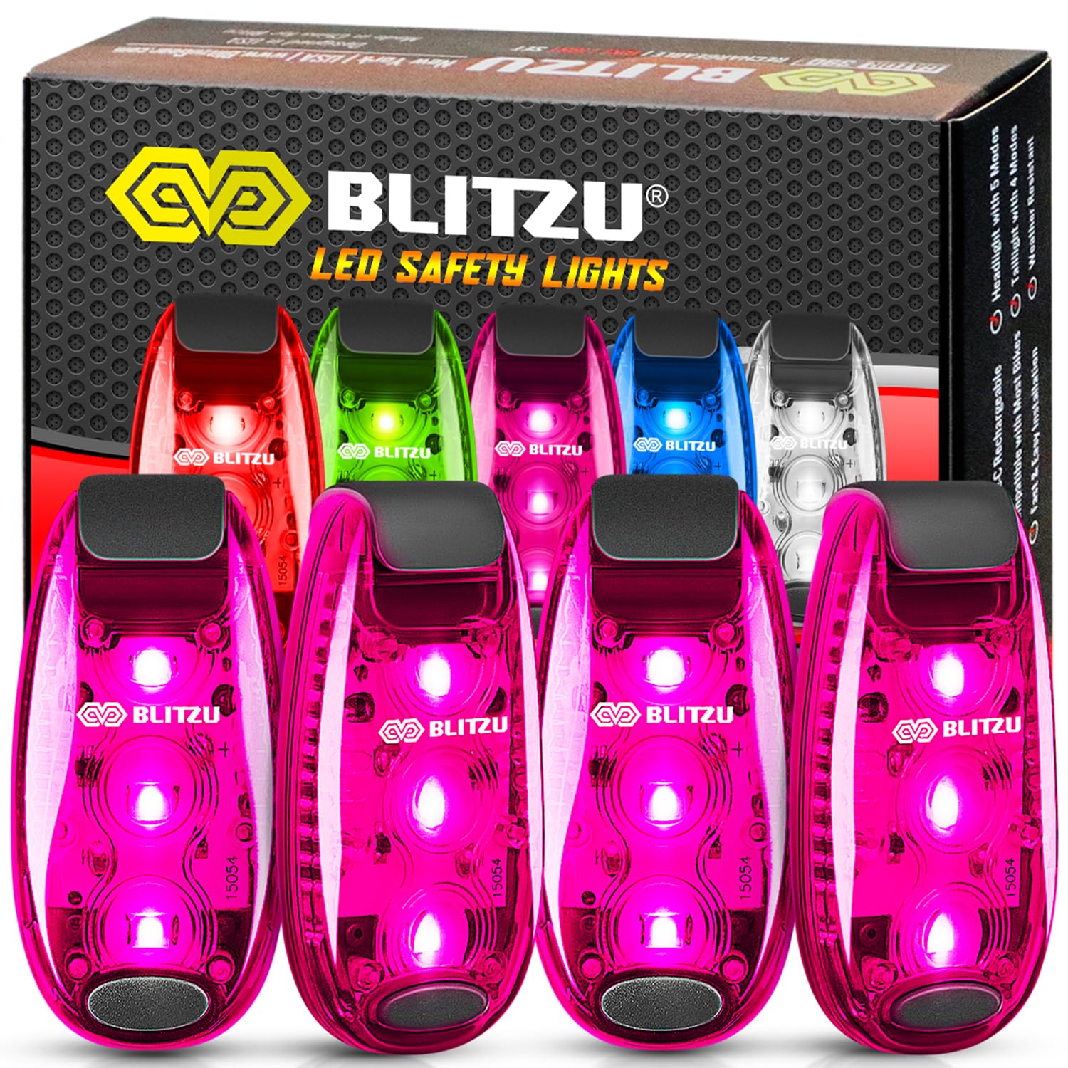 BLITZU Dog Lights for Night Walking Running Gear Running Reflective Gear Stroller Lights Walking Light Night Walking Dog Collar 