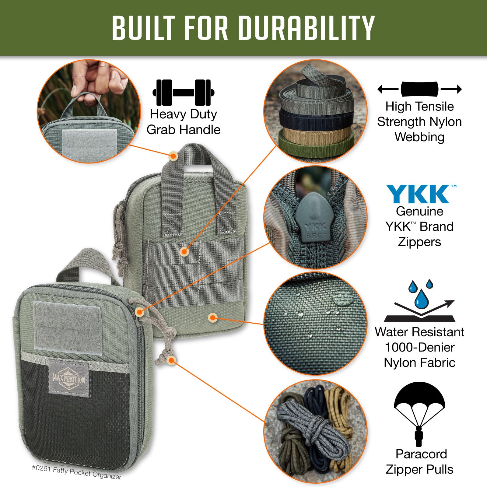 Maxpedition Medium Fatty 2012 Pocket Organizer (Foliage Green)