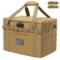 Lemubeane Tactical Camping Storage Bag - 57L Utility Tote Bag Organizer With Combination Lock And Shoulder Straps (Tan, 57L)
