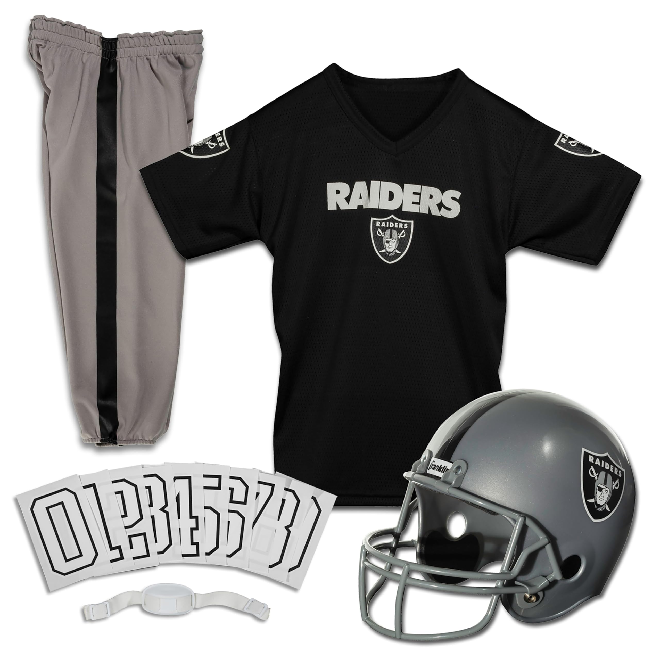 Franklin Sports Las Vegas Raiders Kids Nfl Uniform Set - Youth Nfl Team Jersey, Helmet, Pants + Apparel Costume - Official Gear