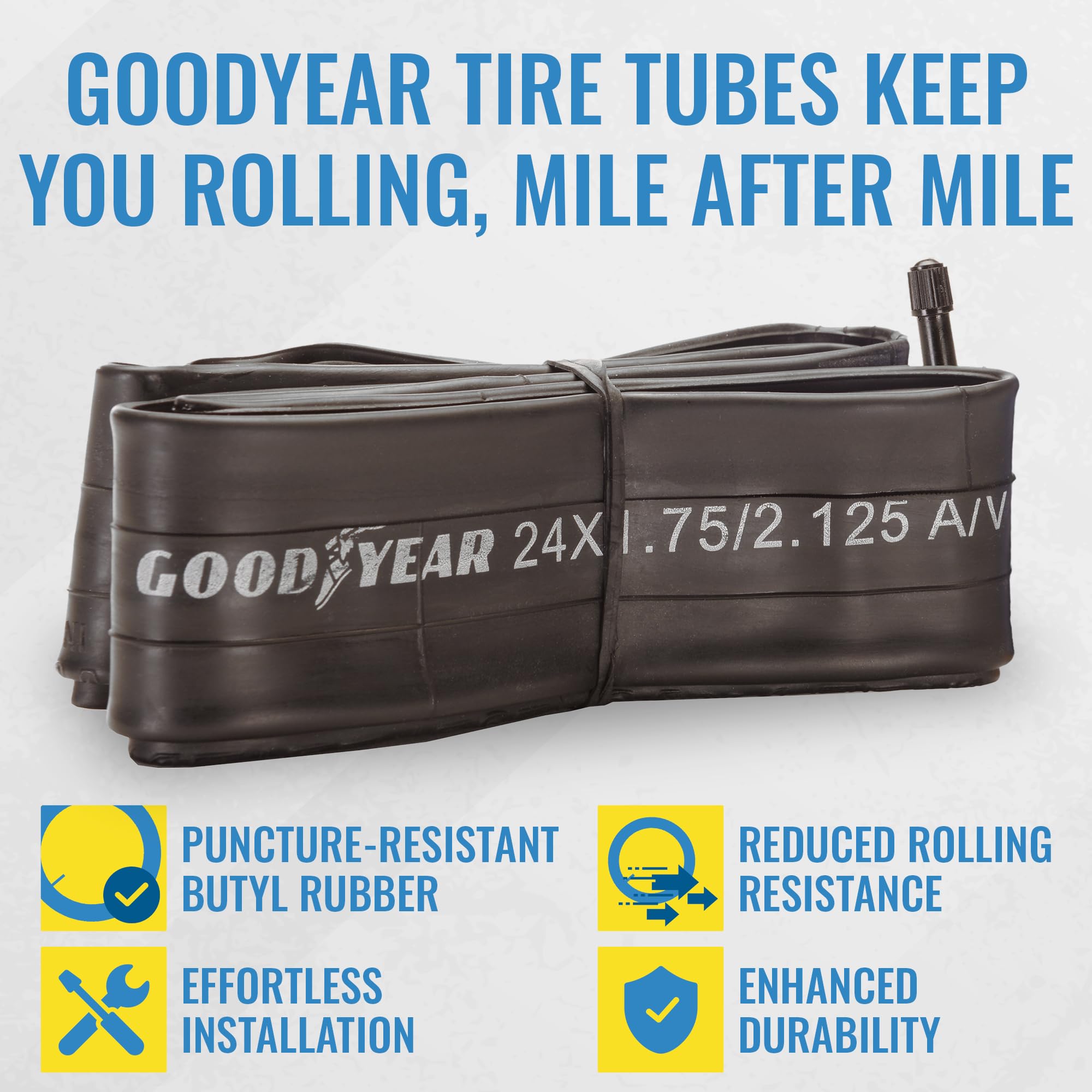 Goodyear Bicycle Tube, 24 X 1.75/2.125