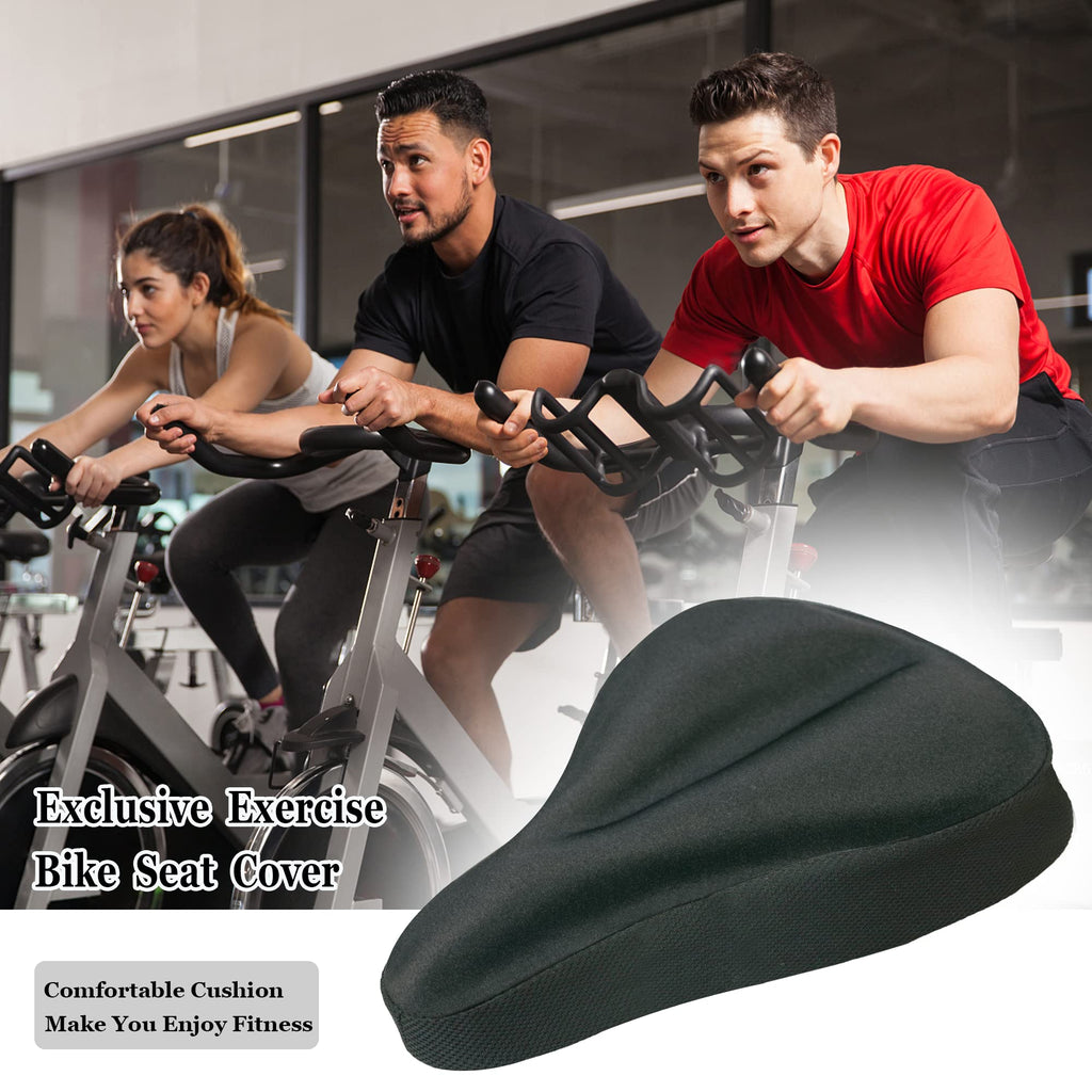 Geronmine Gel Bike Seat Cover Padded Bicycle Saddle Covers For Women  Men, Most Comfortable Exercise Bike Seat Cushion Cover, So