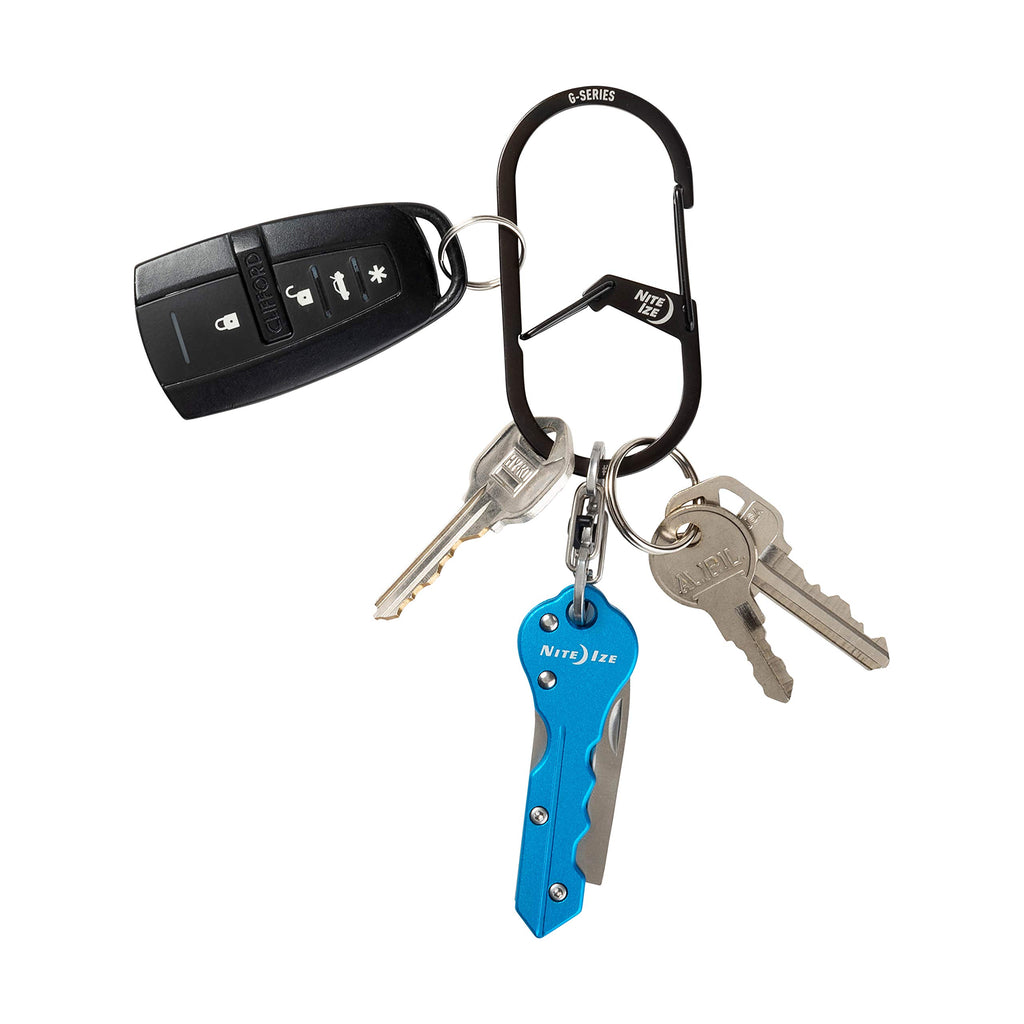 Nite Ize Gs4-01-R6 G-Series Dual Chamber Carabiner, Size #4 1-Pack, Black