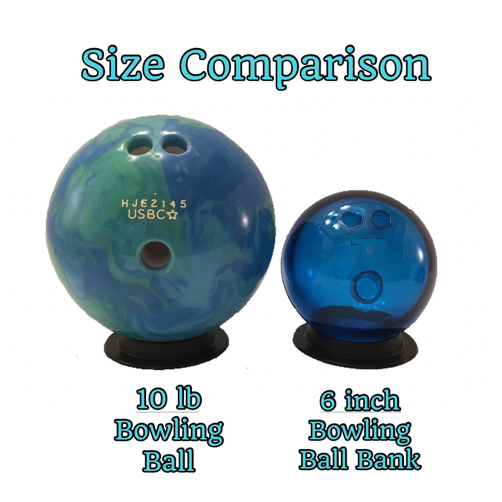 Large Bowling Ball Bank With Stand (Blue)