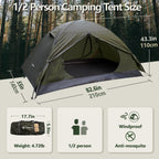 Backpacking Tent For Camping 2/3/4 Person Hiking Ultralight Tent For Waterproof Windproof Outdoor Two Doors Tents Easy Quick Set