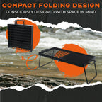 Adventure Seeka Heavy Duty 24'' Folding Campfire Grill, Camp Fire Grill With Folding Grill Design For Compact Storage. Campfire
