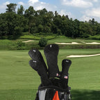 Golf Head Covers (3Pcs) Driver Fairway #3 Hybrid For Club Mens (Black)