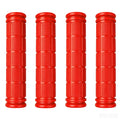 Kasteco 2 Pairs Bicycle Handle Bar Grips Mushroom Grips for BMX/Road Mountain Bikes (Red)